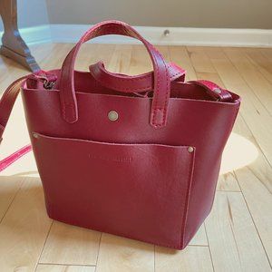 Mini Crossbody Tote Cranberry - Portland Leather